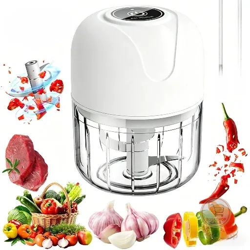 Mini Processador Triturador Sem Fio Elétrico 250ML De Alimentos Para Legumes Alho Gengibre