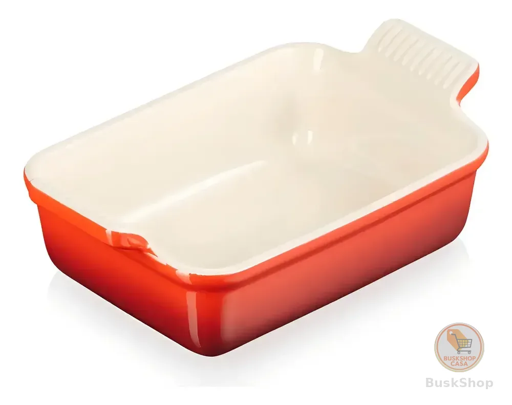 Travessa Le Creuset Retangular 19cm Heritage Vermelho