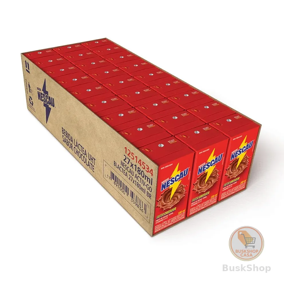 Nescau Bebida Láctea 180ml caixa com 27 unidades