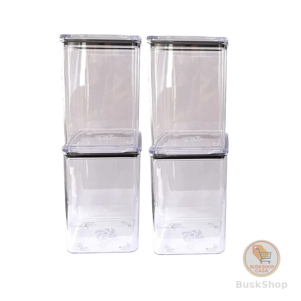 Kit 4 Potes Hermético 1,1 Litro Armazenar Alimento Organizar