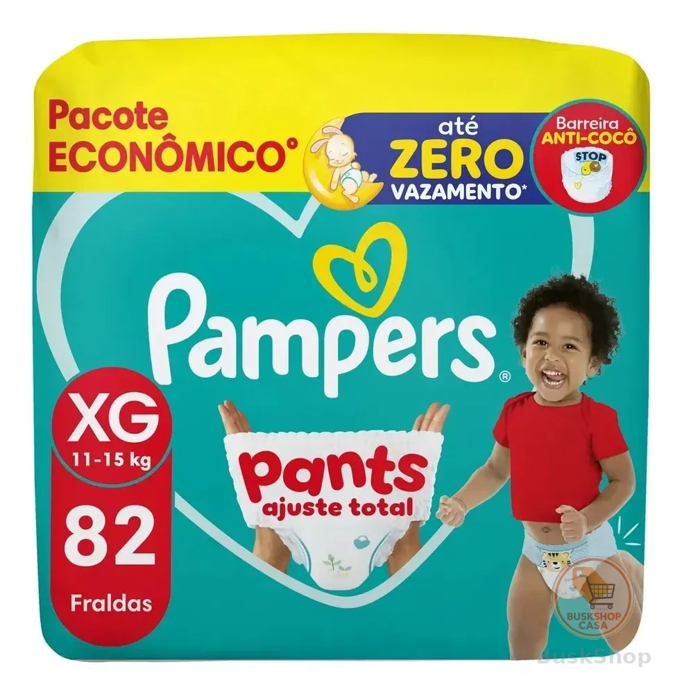 Fralda Pampers Pants Ajuste Total Tamanho XG, 82 Un