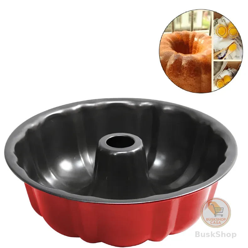 Forma Para Pudim Bolo Com Furo Central Antiaderente 25cm