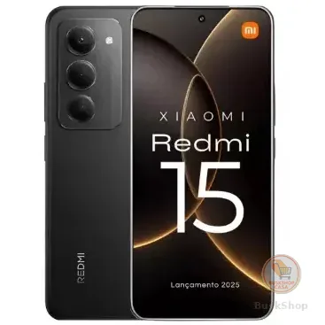 Smartphone Xiaomi Redmi 15 4G 6GB 8GB 128GB 256GB Tela 6,9" 144Hz,  Preto Cinza Roxo 7.000 mAh