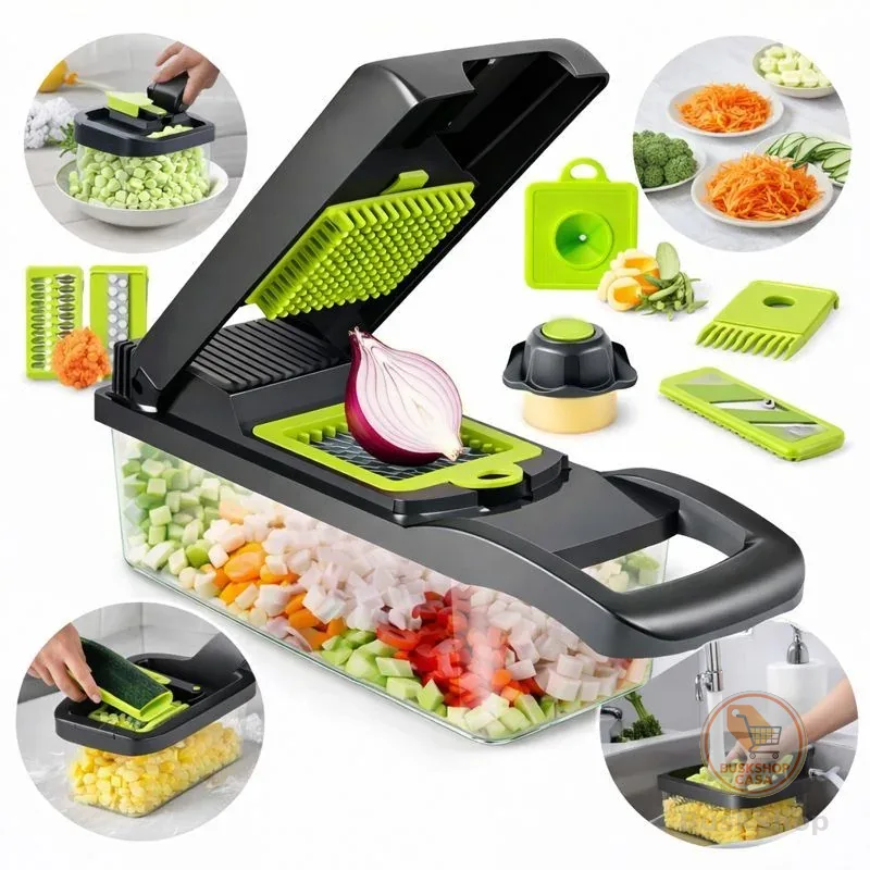 Kit Cortador De Legumes Ralador De Plastico Inox 12pçs