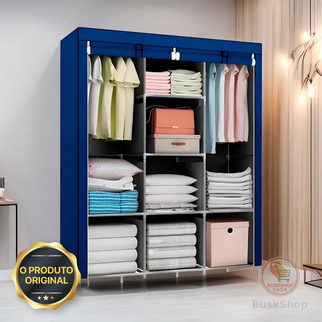 Guarda Roupa Dobrável Organizador De Roupas Decoteam