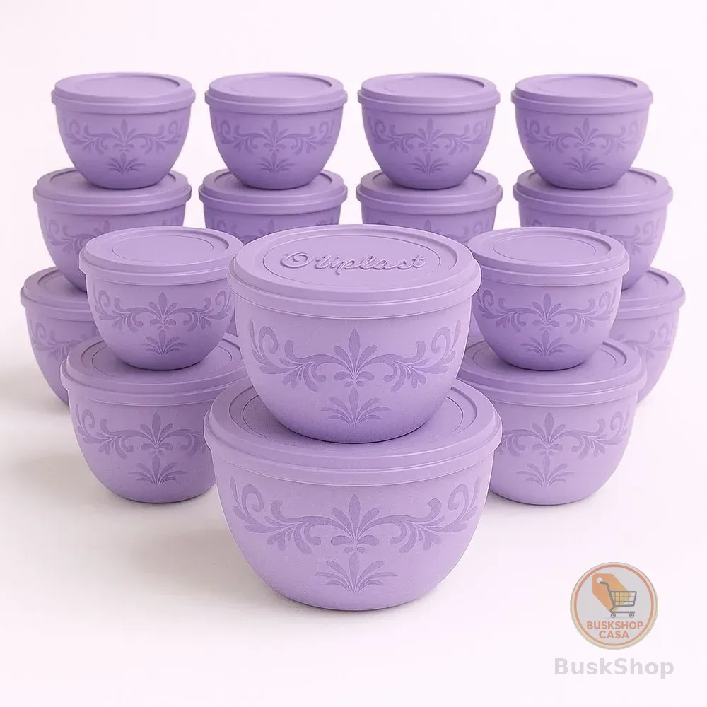 Título: Conjunto com 10 Potes Bowl Personalizado 1L Oliplast
