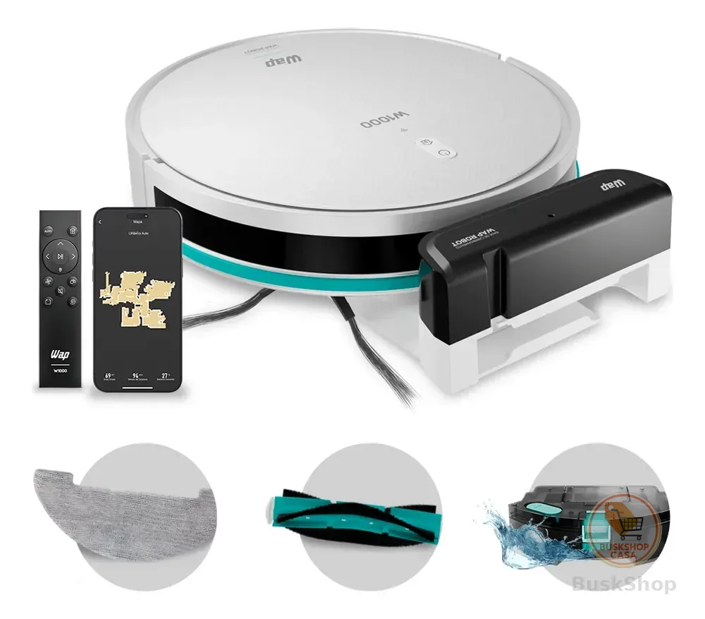 Robô Aspirador Com Mapeamento Wap Robot W1000 Alexa Google