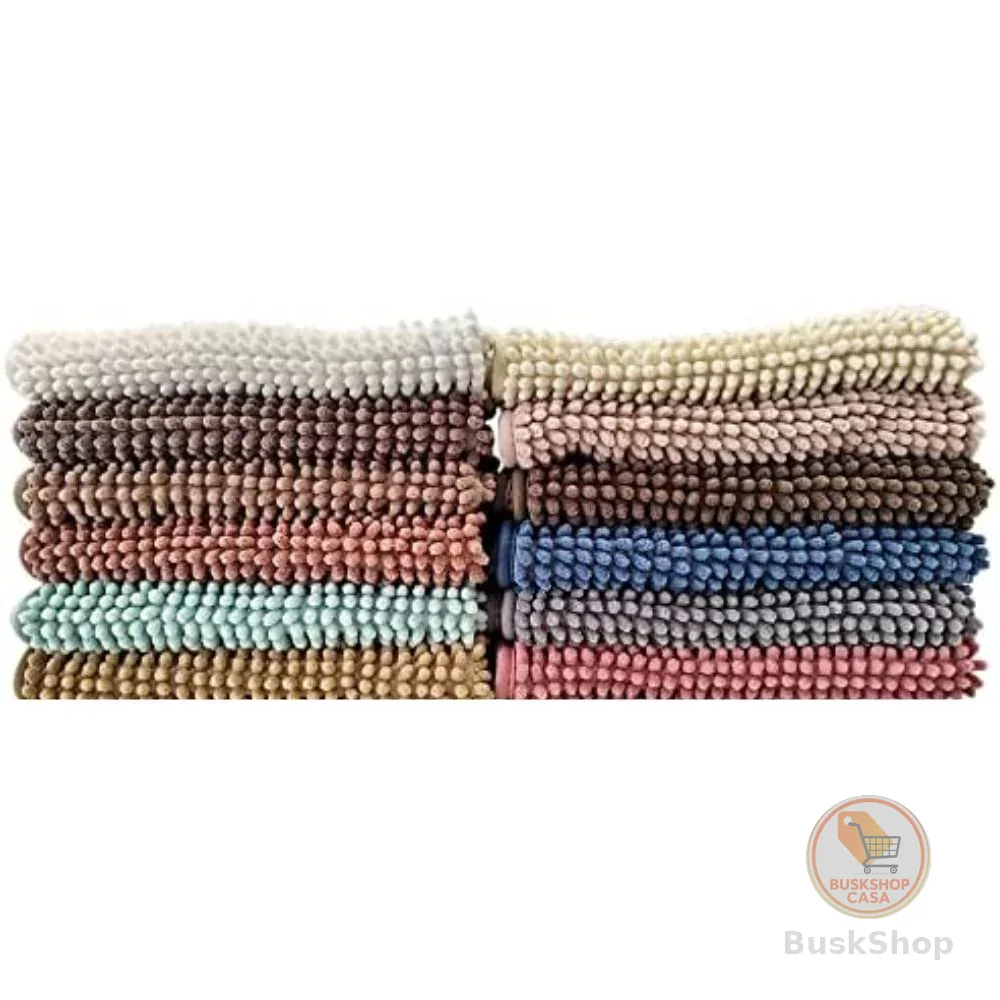 Kit 3 Tapetes Banheiro Antiderrapante Bolinha Microfibra Super Absorvente Lavável 38x58 Macio