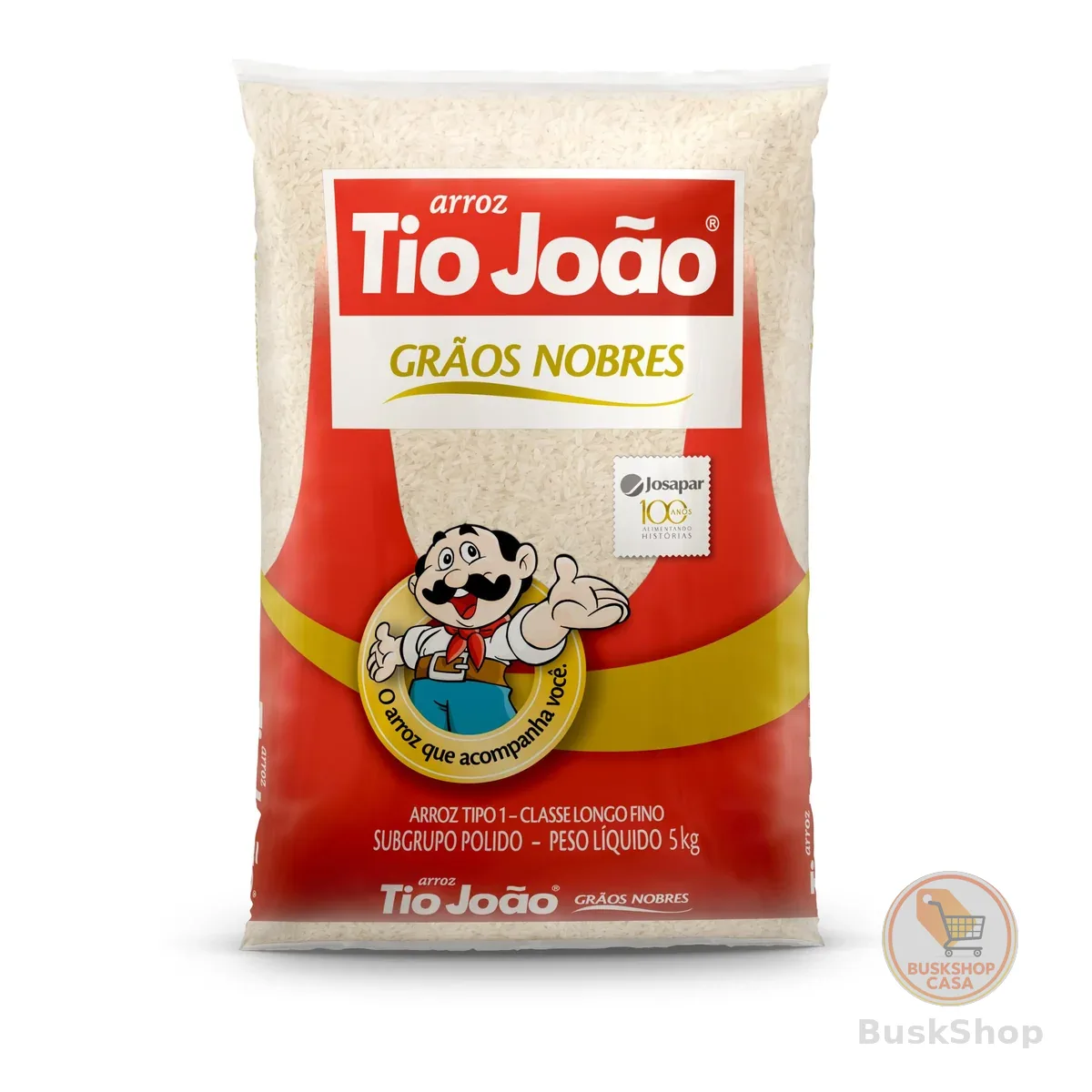 Arroz Branco Tio João Grãos Nobres 5Kg