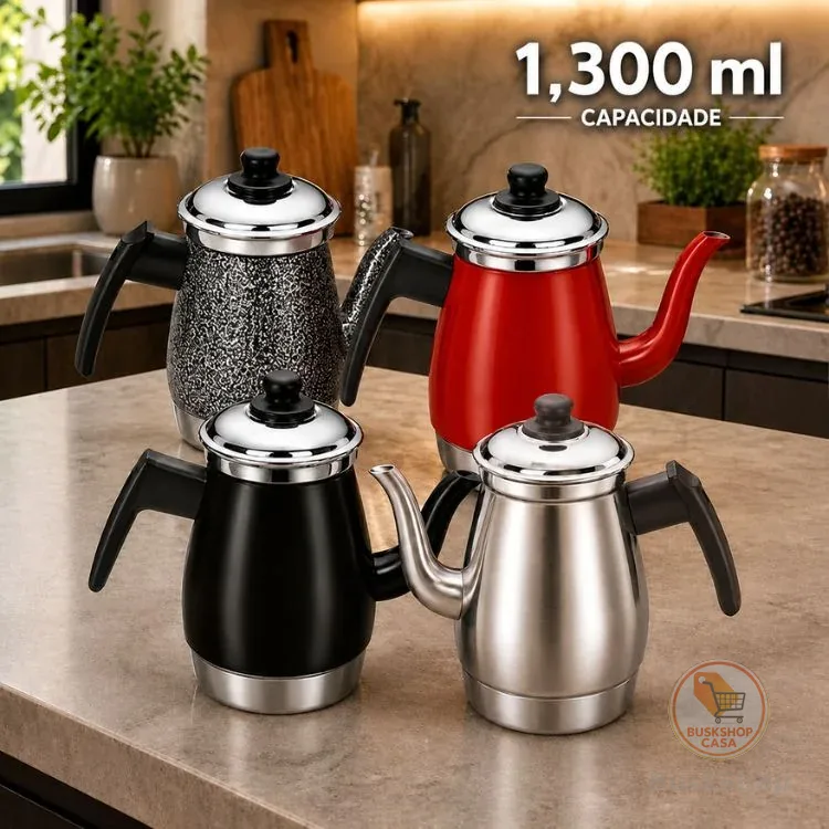 Bule Multiuso | Café, Chá e Leite | Diversas Cores Aluminio