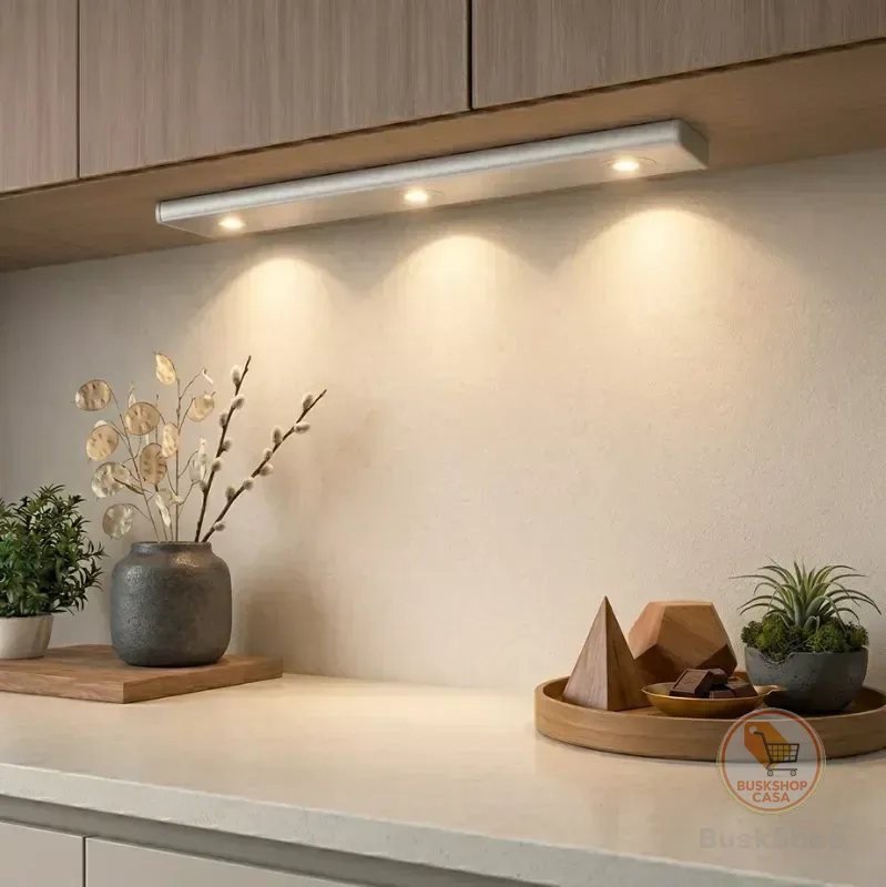 Kit 2 Luminária Barra Led 40cm Sensor Movimento Recarregável 1.5v Branco