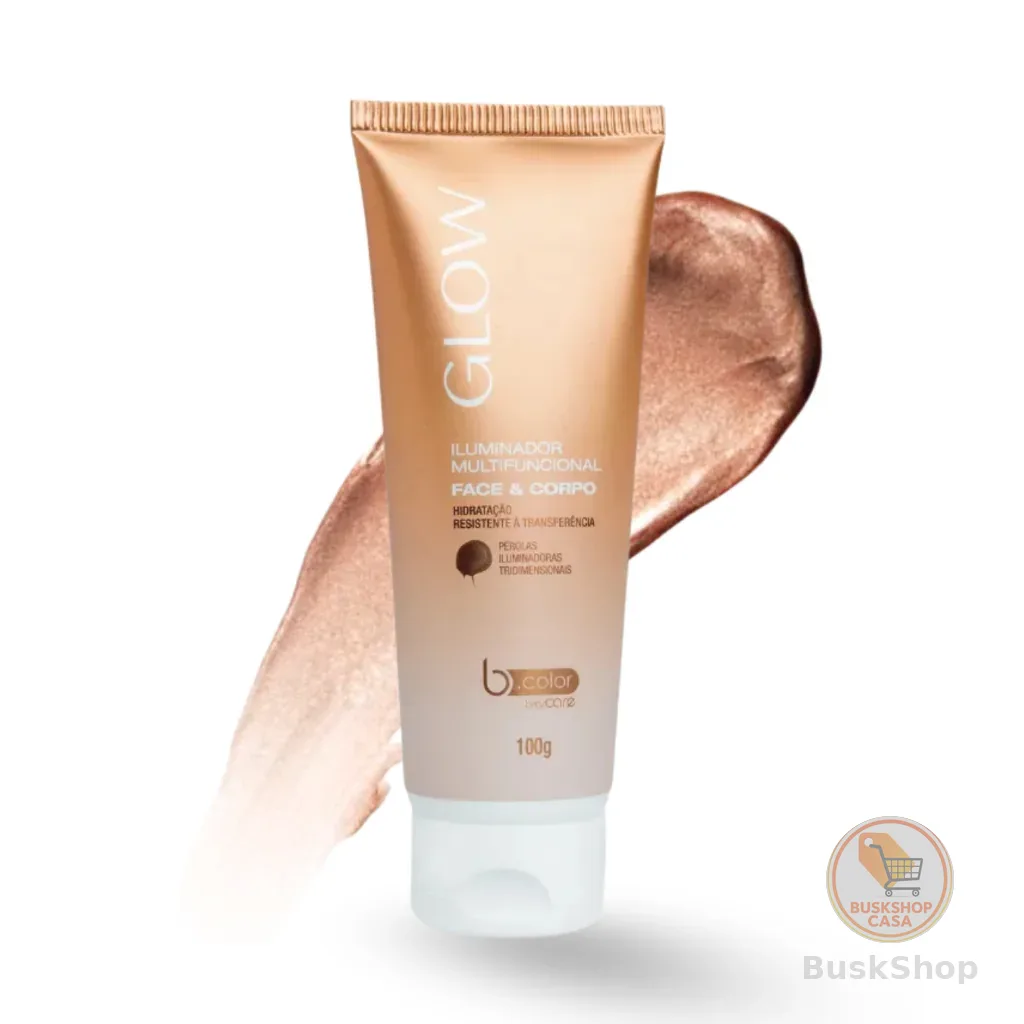Iluminador multifuncional rosto e corpo - Efeito Glow Bronze Brascare – 100g