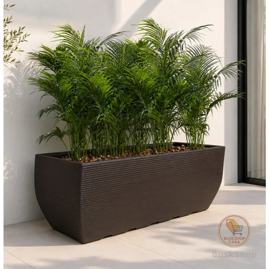 Vaso de Planta Jardineira 100x40 Floreira Retangular Grande Decorativa de Polietileno