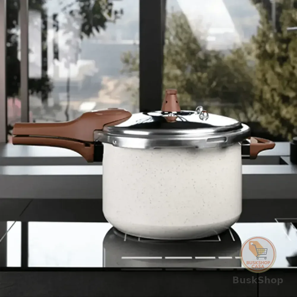 Panela de Pressão Cerâmica Antiaderente Alumínio Brinox 6,8L