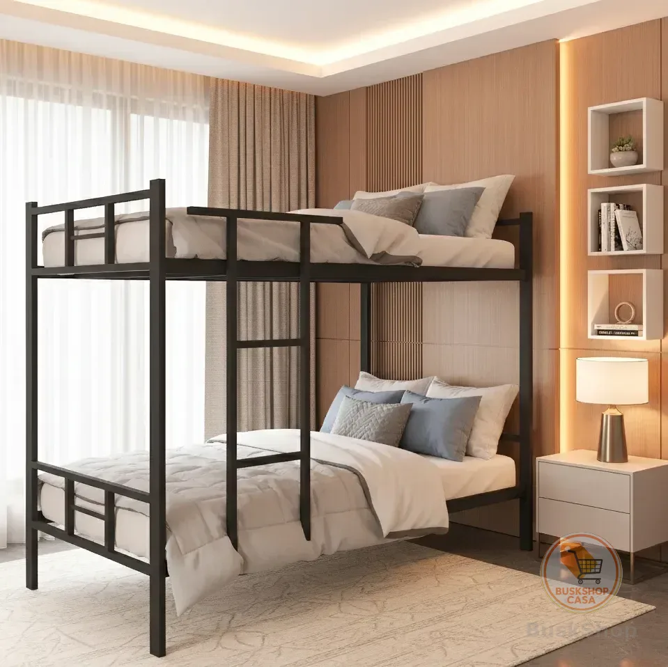 Cama Solteiro Beliche Aço Ferro Metalon Reforçado 150kg Preto