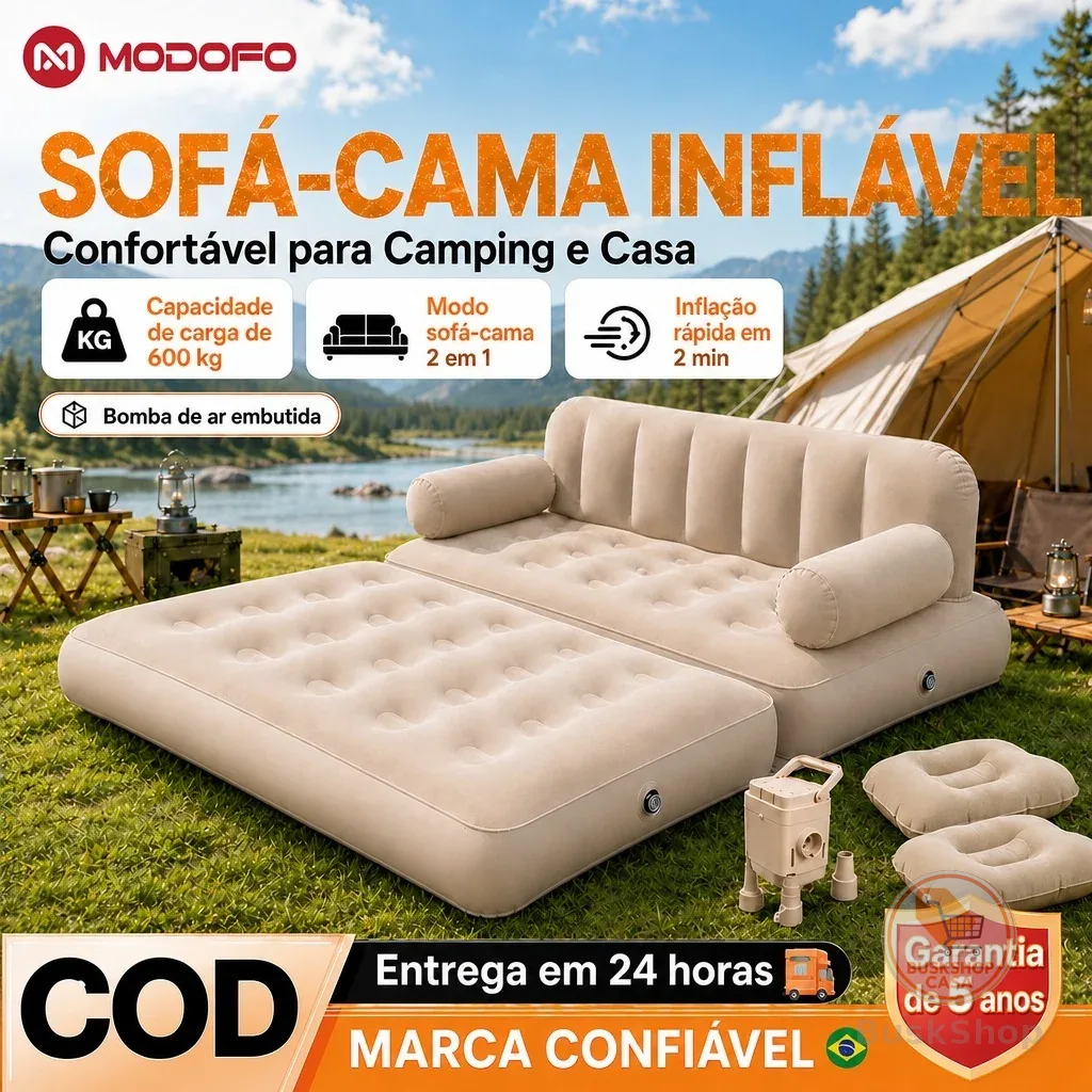Sofá-Cama Inflável Automático MODOFO | Portátil , Confortável Para Casa E Camping