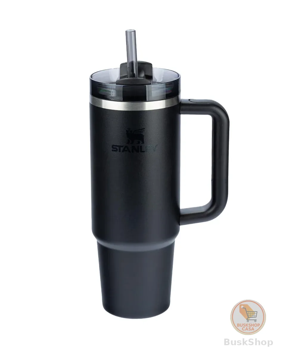 Stanley - Copo Quencher H2.0 FlowState 887ml - Copo de aço inoxidável com tampa, isolamento a vácuo, para água, chá gelado, café, smoothies e muito mais, Black 2.0