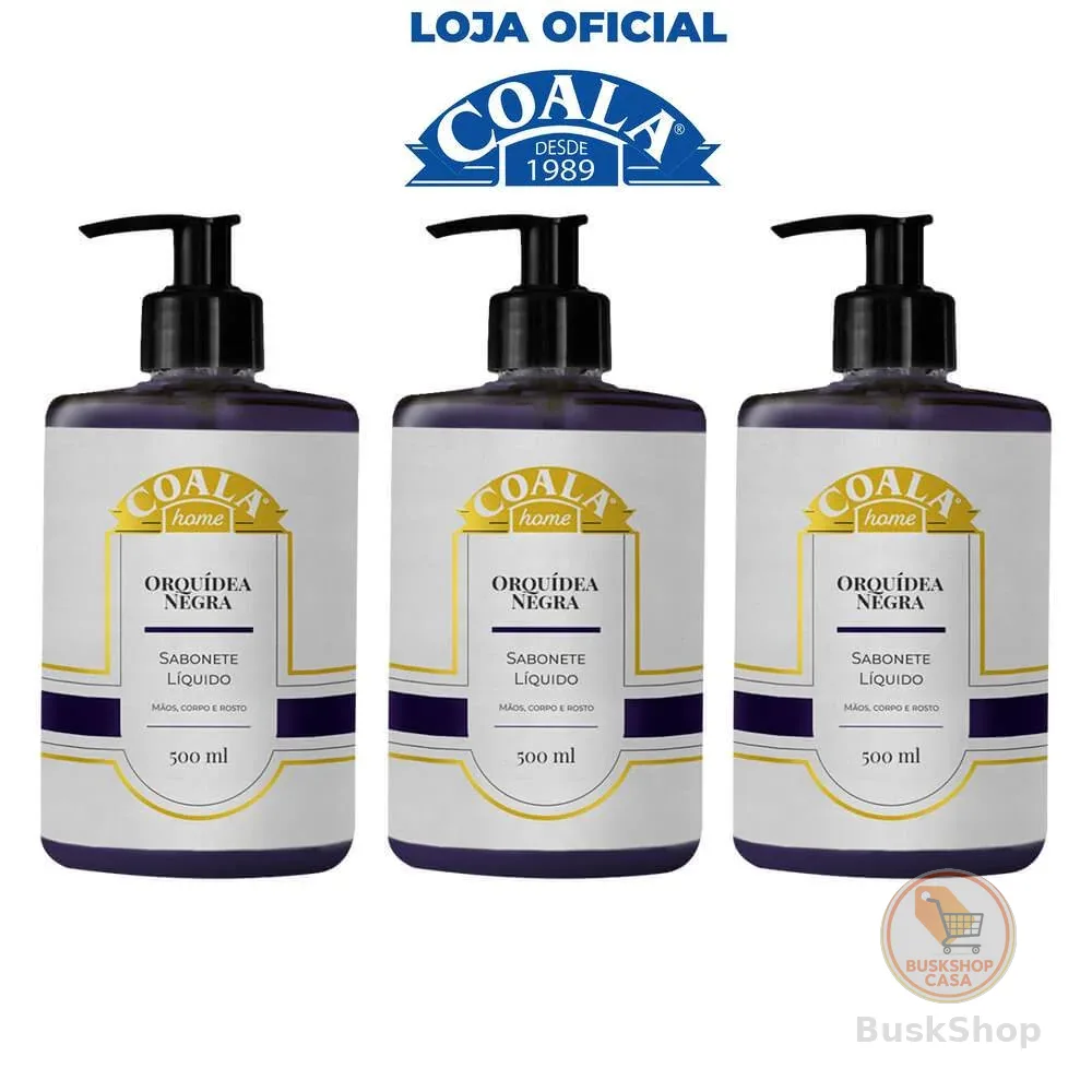Kit 3 Unidades Sabonete Líquido Coala Home - Orquídea Negra - 500ml