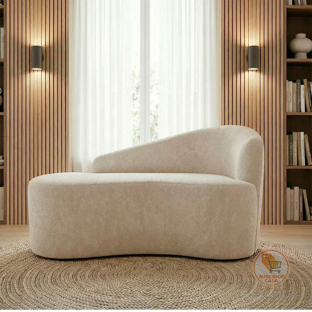 Mini Sofá Orgânico 2 Lugares Curvo Aurea Elegante Suede