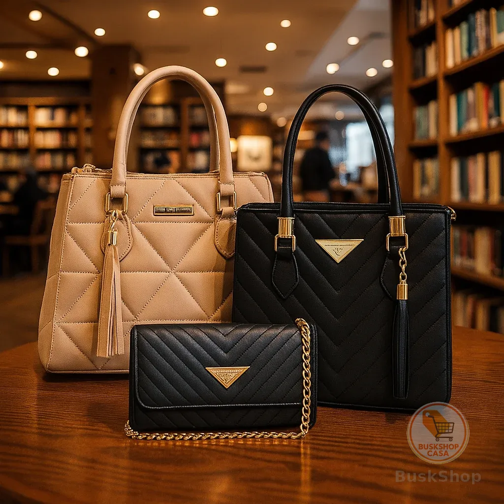 Kit 3 em 1 Bolsa Feminina Média e Bolsa Pequena Vegas Shopbag