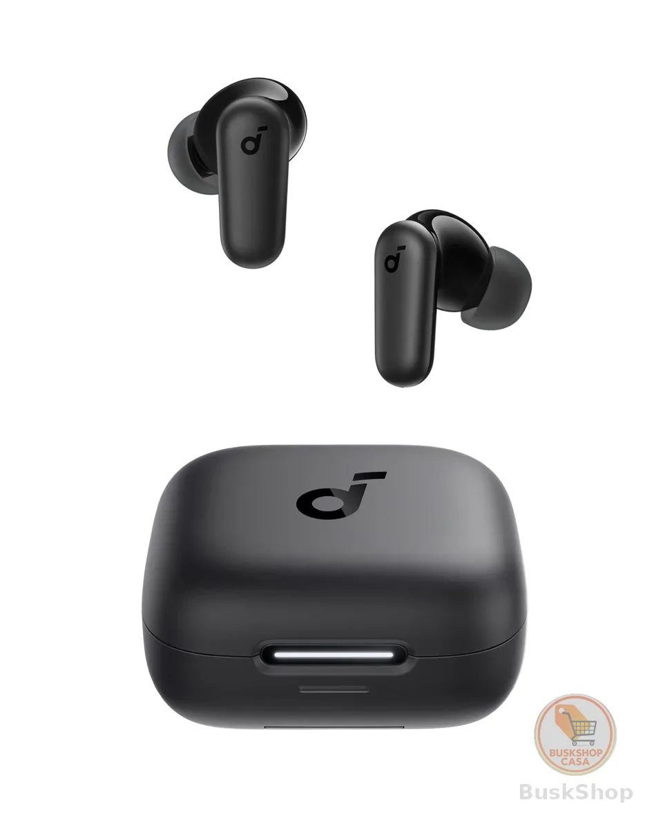 soundcore P30i da Anker, Fone de Ouvido Bluetooth 5.4 com Cancelamento de Ruído Adaptativo, Graves Poderosos, 45H de Reprodução, Estojo 2-em-1 com Suporte para Celular, IP54, Fone sem fio TWS, Preto | Cancelamento de Ruído Adaptativo, Graves Poderosos, Estojo 2-em-1 Suporte para Celular, IP54, Fone Sem Fio