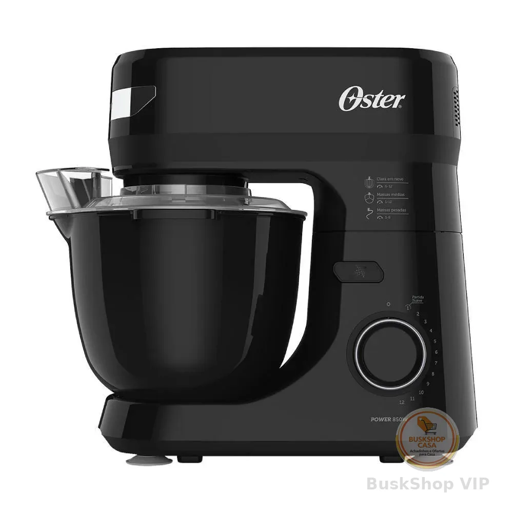 Batedeira Planetária Oster 4L 850W Preta 127V OBAT640-127