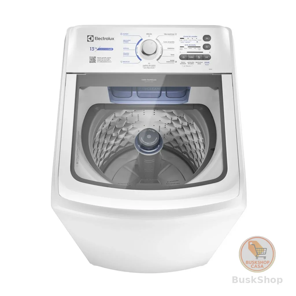 Máquina de Lavar Electrolux 13kg Branca Essential Care com Cesto Inox e Jet&Clean (LED13)