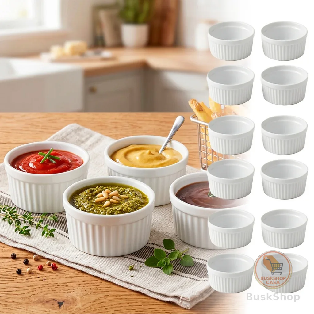 Kit 5 a 40 Ramekin 100ml Cumbuca Molheira Para Molhos Petiscos Churrasco Festa Buffet
