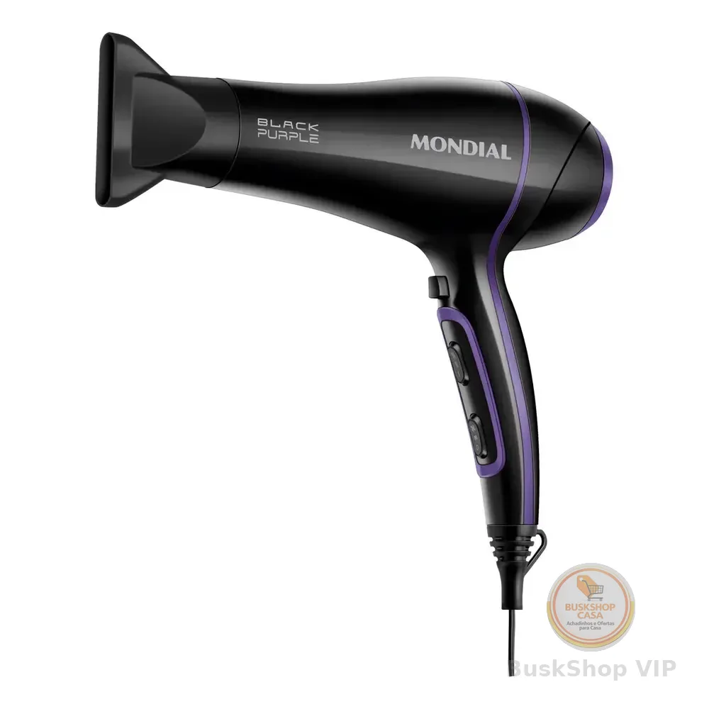 Secador De Cabelos, Mondial, 2000w - Scn-01 Preto/violeta 127v