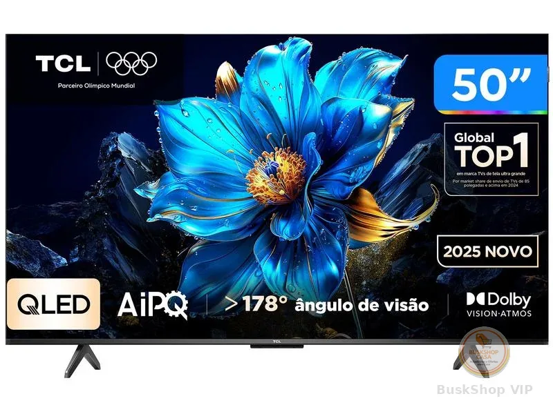 > 🛍Smart TV 50" TCL 4K UHD QLED 50P7K Google TV AiPQ Google Assistente 3 HDMI - TVs