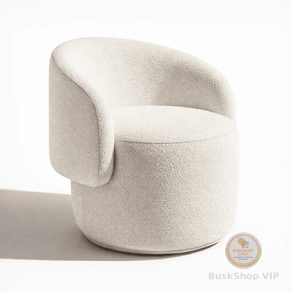 🛍 Poltrona Decorativa Aisha - Poltrona  Para Decoração, Sala De  Estar E Recepção De Boucle Luxuoso