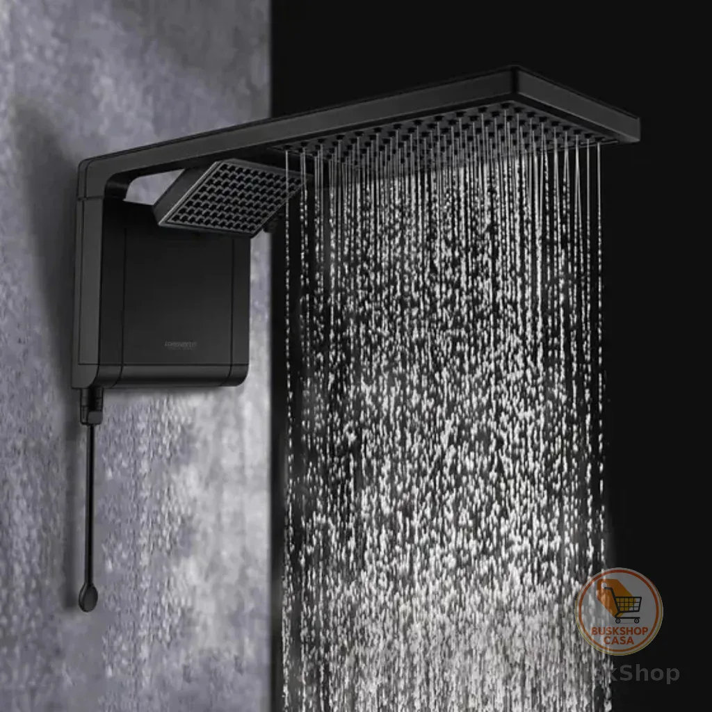 Chuveiro Eletrônico Ducha Acqua Duo Ultra Preto Fosco 220V 7800w 6800w Lorenzetti