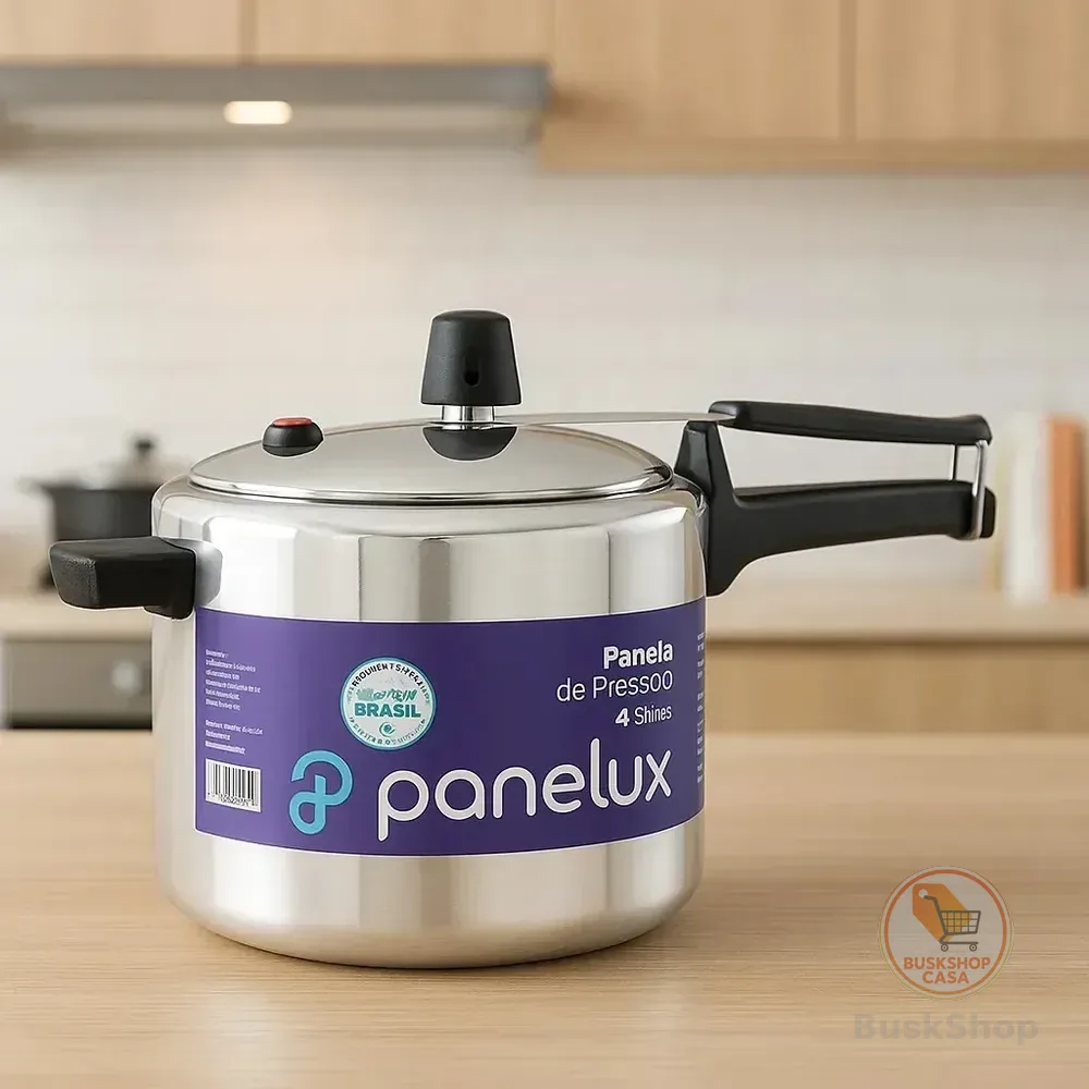Panela de Pressão 4,5L Panelux Classic Alumínio Polido Inmetro Alça Ergonômica Fogo Médio