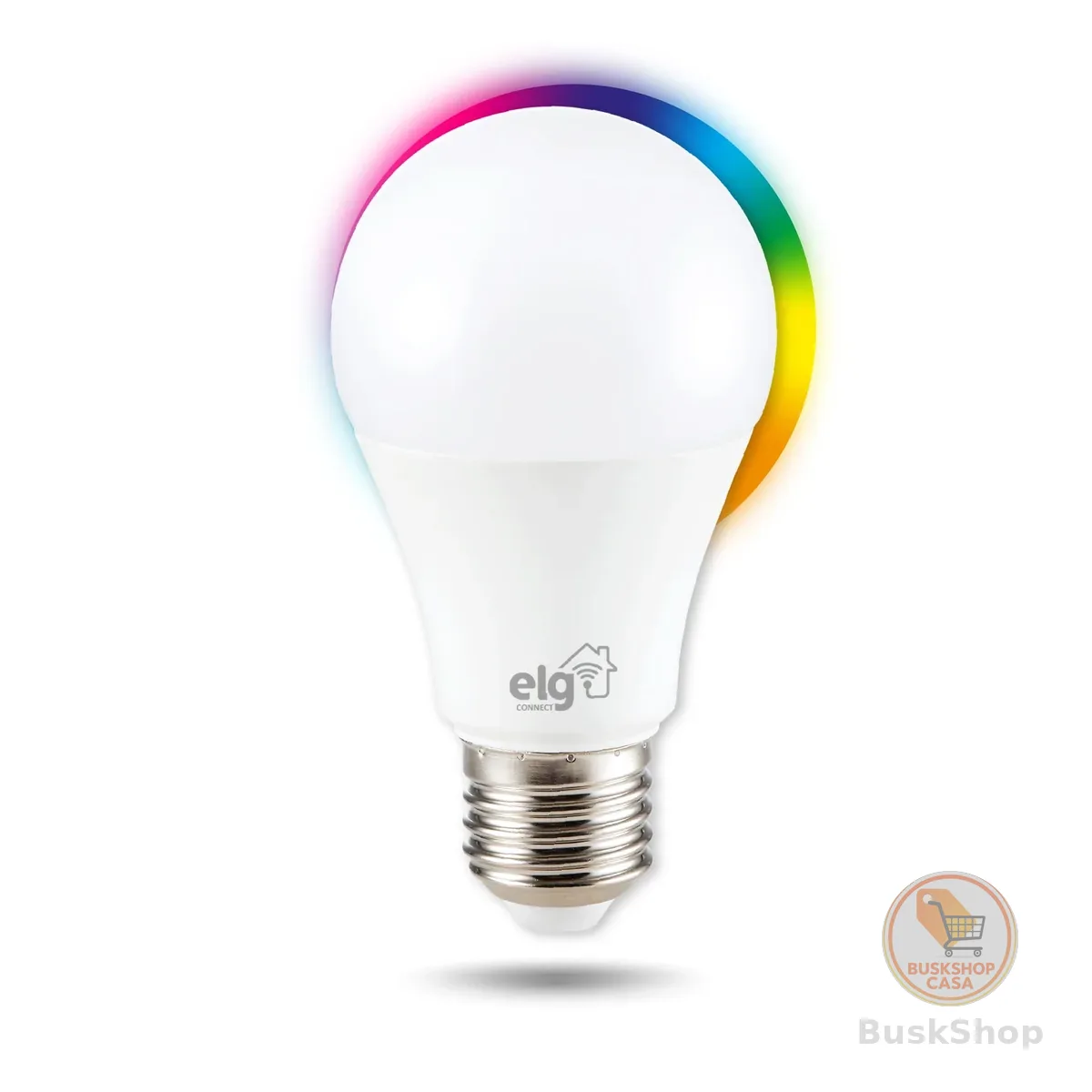 Lâmpada Inteligente de LED 10W Dimerizável, Compatível com WI-FI, Bluetooth, Comando de Voz, Soquete E26/E27, SHLL100, ELG, RGB