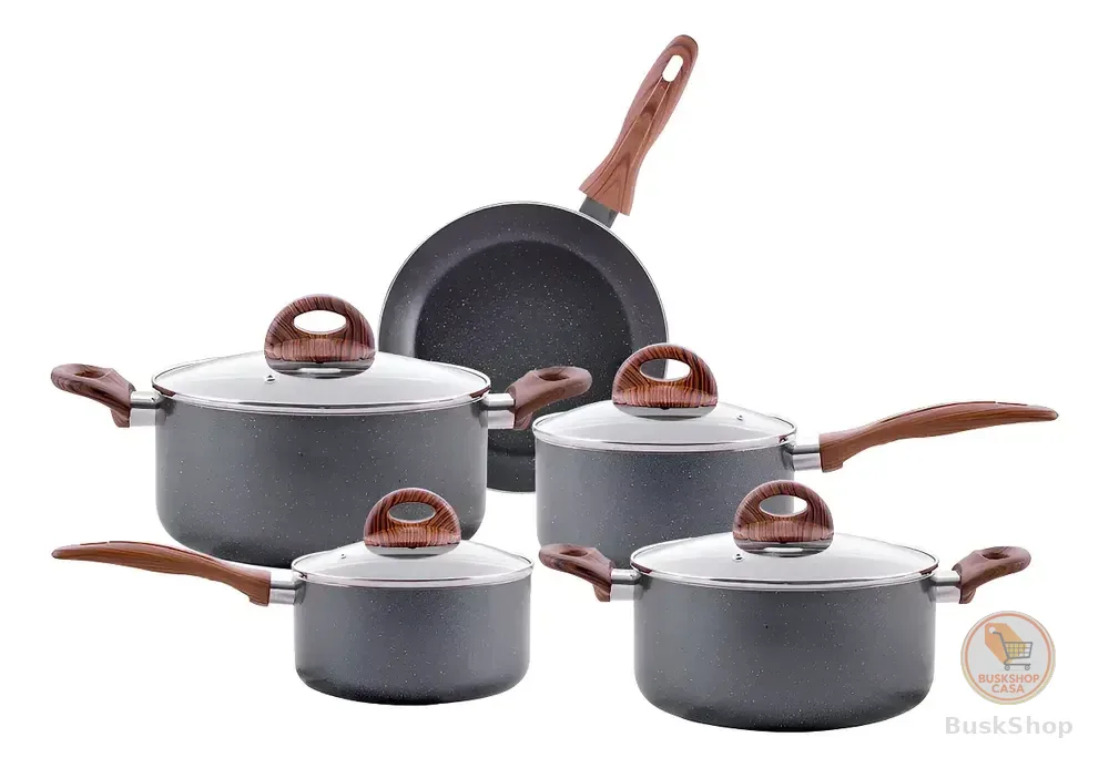 Jogo De Panelas Brinox Antiaderente Ceramic Indução 5 Peças