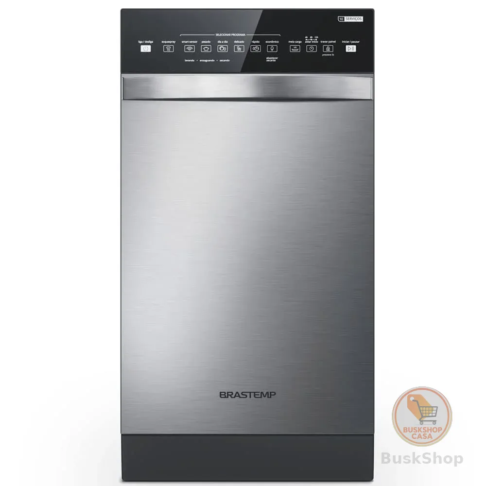 Lava-Louças 10 Serviços Brastemp Cor Inox com Ciclo Pesado - BLF10BR 110V
