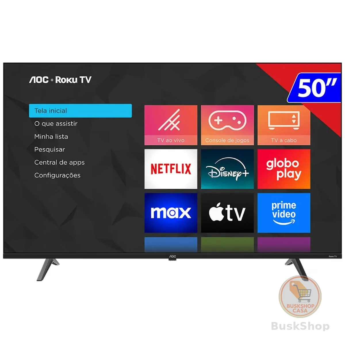 Smart TV AOC 50 Polegadas, DLED, 4K, Roku TV - 50U7045/78G