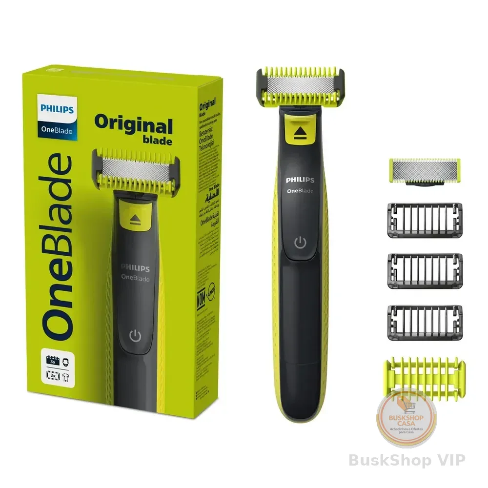 Barbeador E Aparador Elétrico Philips Oneblade Para Rosto & Corpo Sem Fio E À Prova D'água - Qp2824/10 Preto