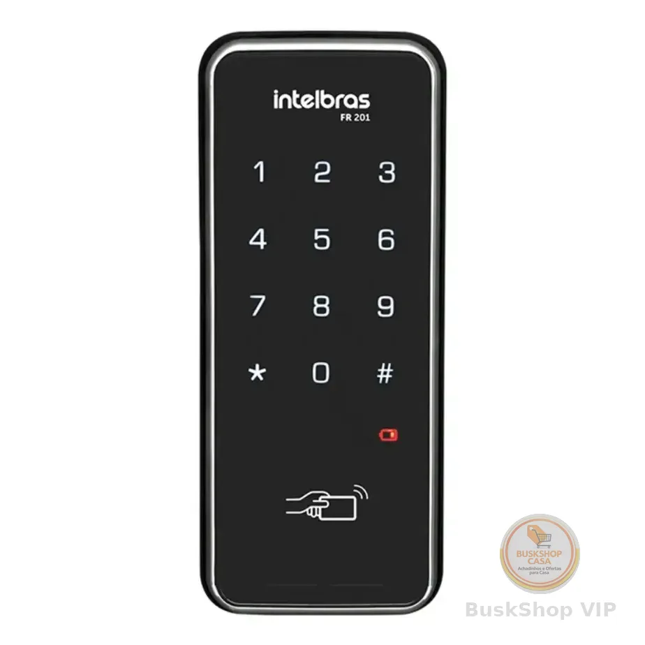 Fechadura Digital De Sobrepor Fr201 Preto Intelbras Preto/prateado