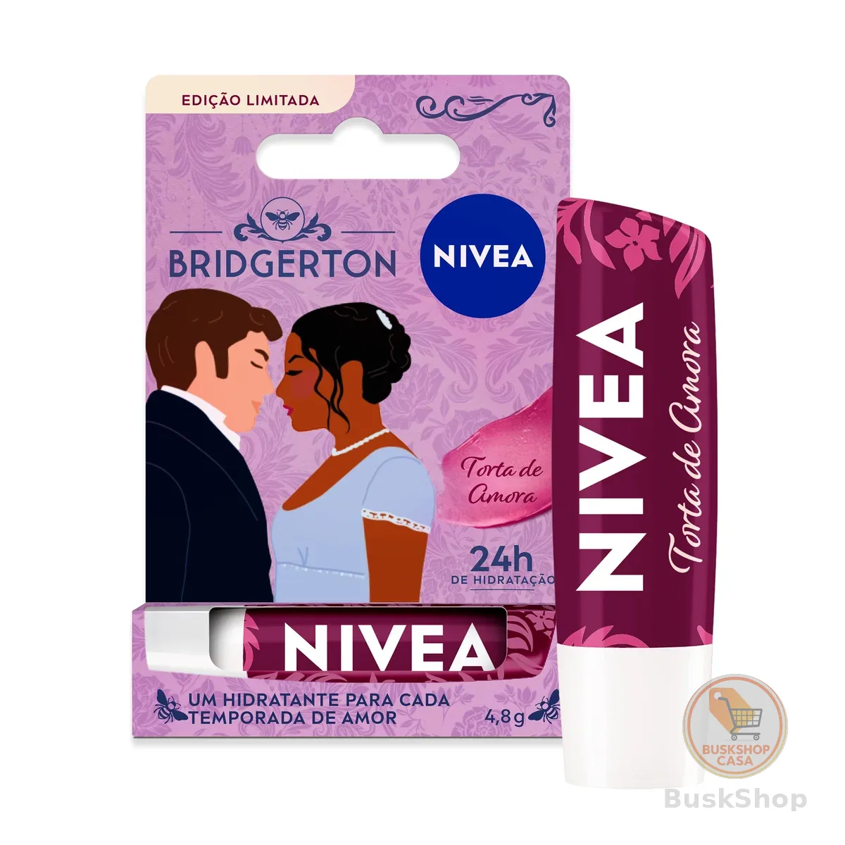 NIVEA Hidratante Labial Torta de Amora Ed. Limitada Bridgerton 4,8g