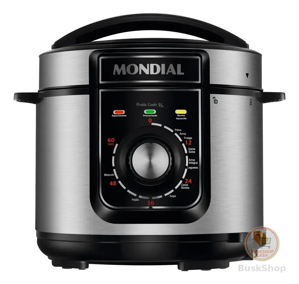 Panela de Pressão Elétrica 5L, Mondial, 900W - PE-48-5L-I