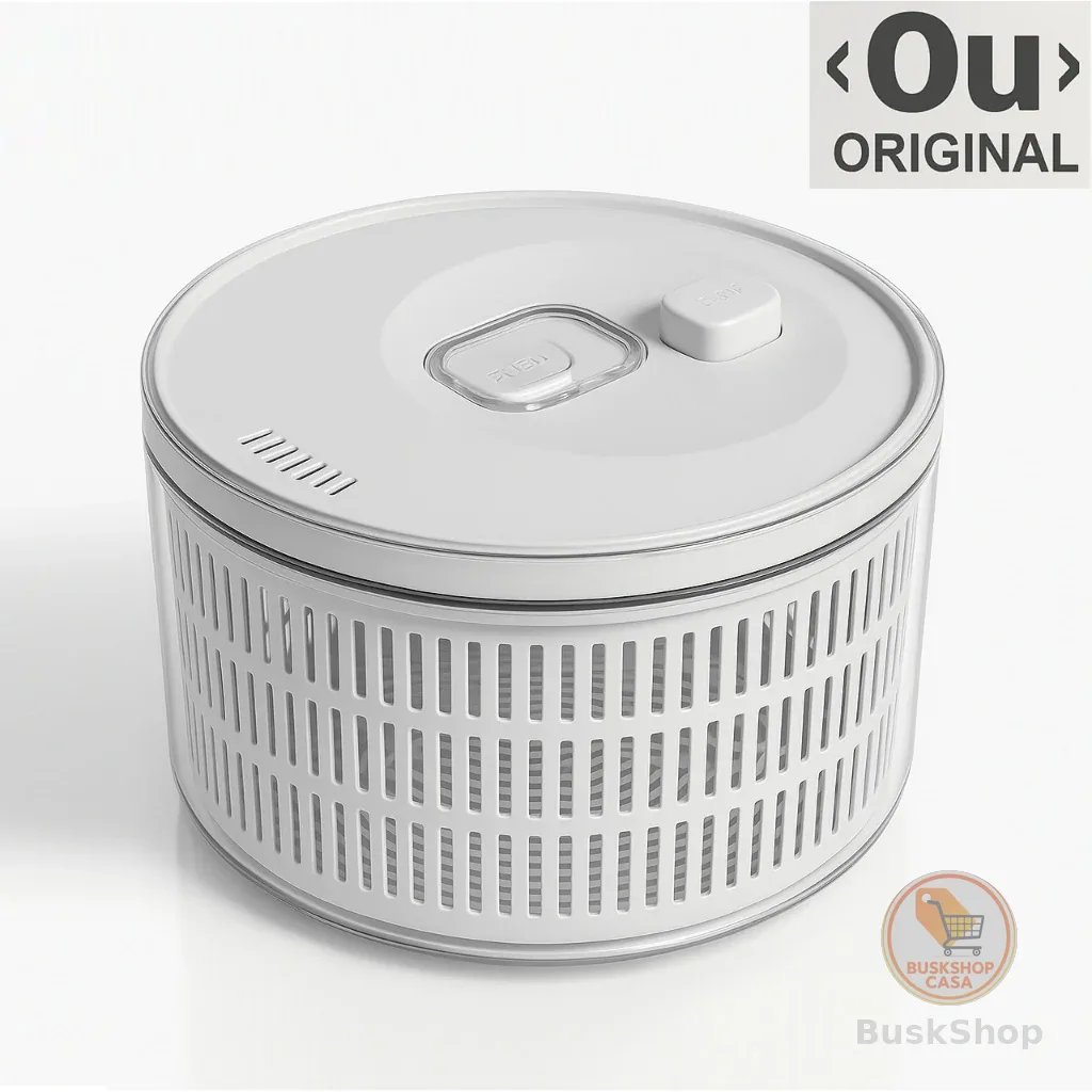 Secador de Salada 5.5L Organizador Geladeira Manual Folhas Giratório Legumes Verdura Alface Alimento