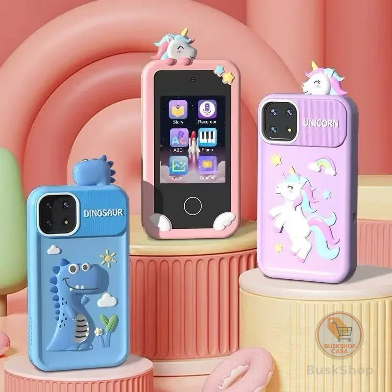 Telefone Celular Para Crianças Com Câmera Jogos Música Vídeos Touch Brinquedo Educativo Infantil Câmera infantil Digital