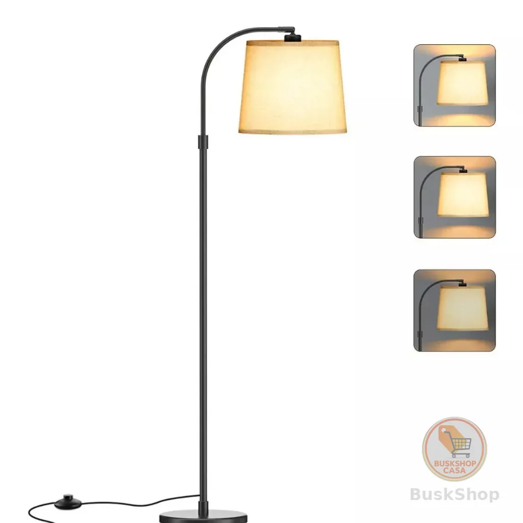 Luminária Chão 1,7m Piso Arco Lustre Metal 3 Niveis De LuZ