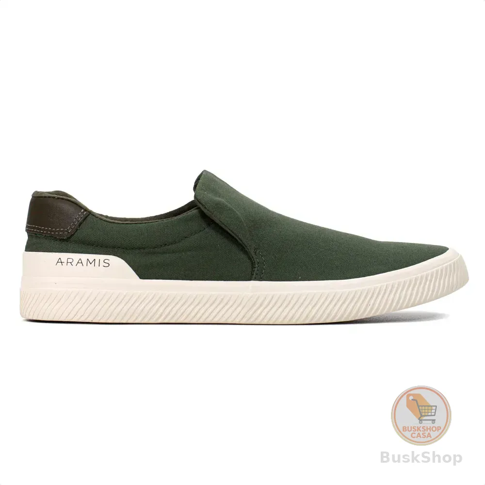 Tênis Masculino Casual Aramis Daily Slip Confortável Moderno Verde Militar 38 Br