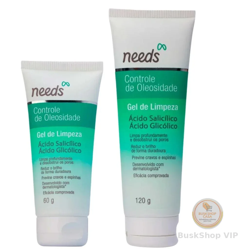 Gel de Limpeza Facial Needs Controle de Oleosidade 60g ou 120g