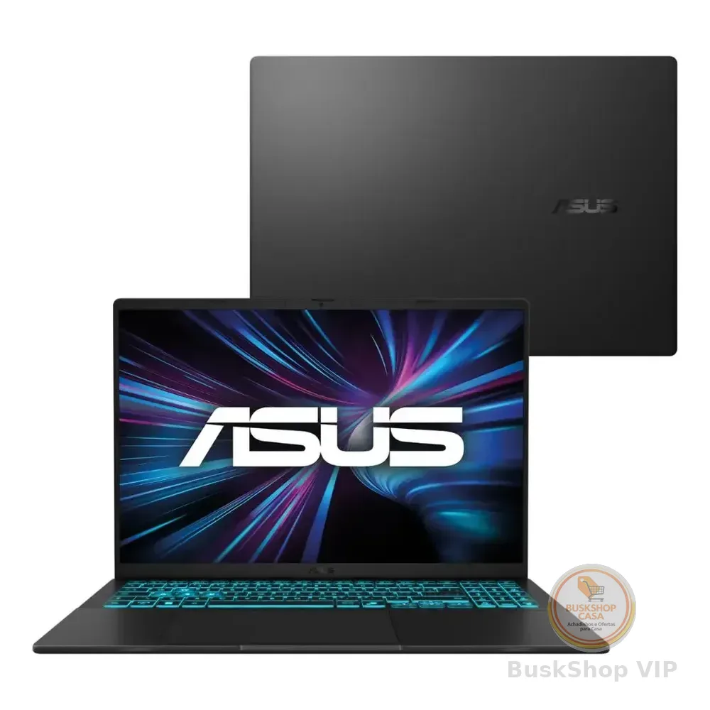 Notebook Asus V16 V3607vu Nvidia Rtx 4050 Intel Core 5 210h 16gb Ram 512gb Ssd Linux Keepos Tela 16  Led Nível Ips 144hz Preto - Rp354 Matte Black
