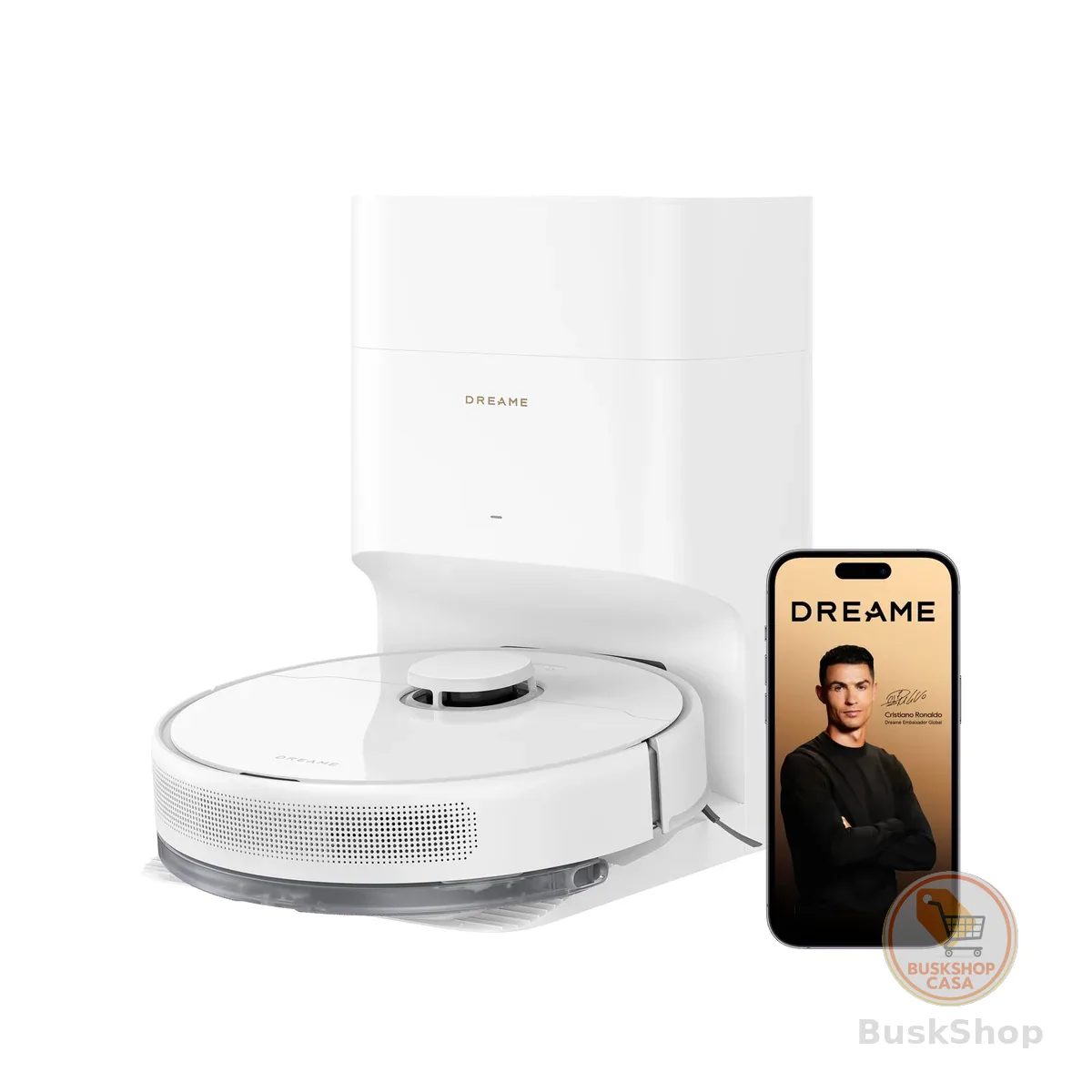 DREAME D15 Plus Robô Aspirador e Passa Pano com Autoesvaziamento, Sucção 13.000 Pa, Limpeza de Carpetes, Desvio de Obstáculos, Antienrosco, Limpeza para Pets, Bateria Longa, Compatível com Alexa, 127V