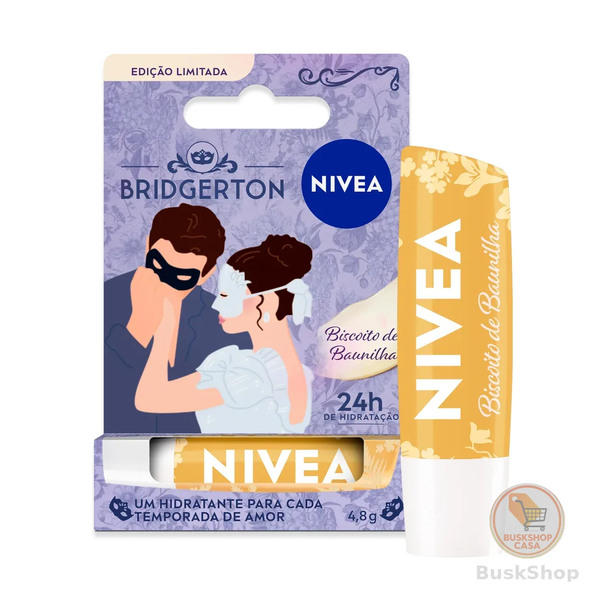 NIVEA Hidratante Labial Biscoito de Baunilha Ed. Limitada Bridgerton 4,8g