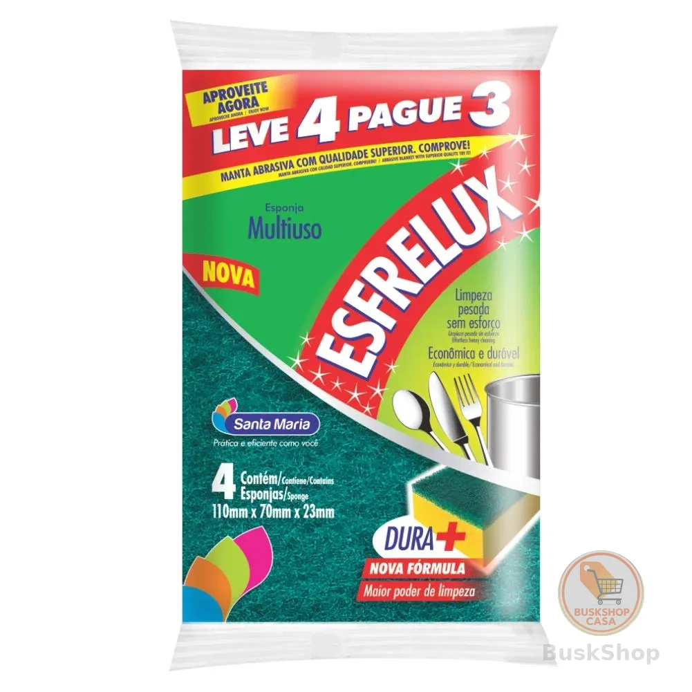 Esponja Esfrelux Leve 4 Pague 3